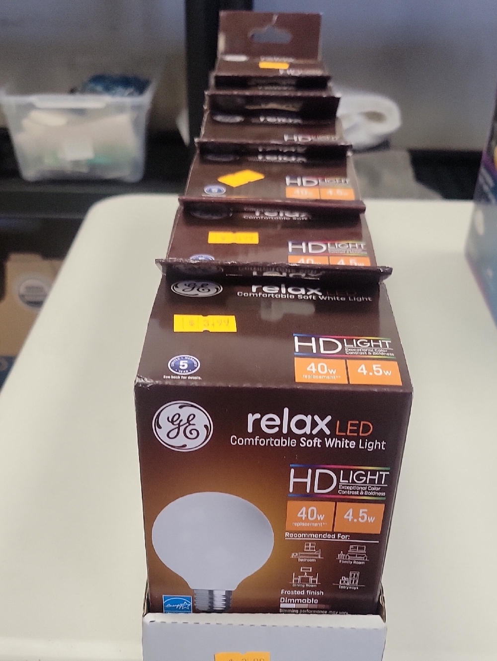 GE Relax LED Bulb - Comfortable Soft White Light (Brown & White Packaging)